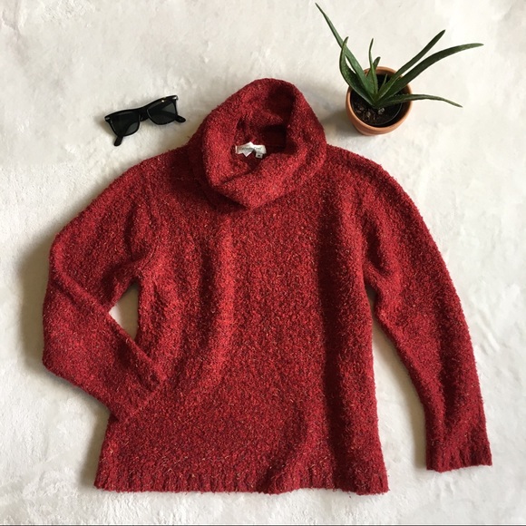 Coldwater Creek Sweaters - cozy red cowl neck sweater